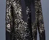 Leopard cekin menu men marka marka długi brokat garnit płaszcz Party taniec piosenkarka scena szalona kołnierz Blazer 3xl 220815