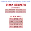 ギフトラップ88/61キーピアノカラフルなステッカー表記ステッカーハンドロール用透明な分離可能な音楽デカールノートギフト
