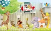 Niestandardowa tapa 3D Mural Animal Paradise Pól dla dzieci Mural Tło Tło Wall Domowe Dekor Tapety Papel de Pareede Ulepszenie