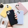 Luxury Cute Phone Cases For iPhone 14 13 12 11 PRO MAX XR 8 7 6 Plus XS 11 Soft TPU Frosted Solid Color Protective Sleeve samsung huawei xiaomi