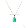 Colliers pendants pendentifs bijoux Top Plaza Natural Gemstone guérison Crystal Stone Irregar Shape Cou