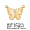Pendant Necklaces 2022 Summer Trendy Multiple Color Resin Butterfly Copper Gold Plated CZ Component For Jewelry Making Pdta834Pendant