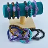 Irregular Natural Stone Rough Amethyst Stone Beads Bracelet Energy Crystal Bracelets Buddhist for women men gift Fashion jewelry