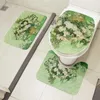 Tuvalet Mat Seti 3D Van Gogh Yağlı Boya Ayçiçeği Yıldızlı Gece Zemin Kamaları Banyo Duş Flanel Kayma Halı Yastığı 220504