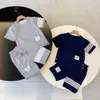 2022SS Kind Designer Clother Sets Sport Brief Kinder Kinder Kurzarm T-Shirt Shorts Set Anzug Marke Jungen Kleidung Baumwolle T-Shirts