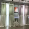 Vorhang-Vorhänge, koreanischer Prinzessinnen-Stil, Vorhänge für Schlafzimmer, Esszimmer, Wohnzimmer, Mädchen, Erkerfenster, Schattierung, grüner Vorhang