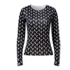 夏のデザイナームーンプリントTシャツの女性2021レディラウンドネックロングスギーズアイスシルクトップレディースアンダーウェア衣類Y2K TシャツH220812