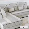 S Wohnzimmer Plaid Stripe Handtuch Couch Baumwolle rutschfeste Sofa Slipcover Moderne minimalistische Ecksitzbezug