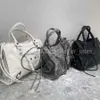 Cuir Véritable Le Cagole Moto Sac Femmes De Luxe Mode Épaule Cool Fille Bandoulière Rose Mini Crocodile Noir Argent Rouge Blanc Sacs Bourse Femmes