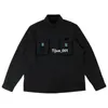 22SS Италия весенняя осень ограниченная классическая куртка Man Women High Compled Designer Street Black Jacket Наружный карман повседневный отворотный оценочный переход Tjamjk008