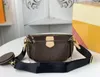 En iyi 3pcs set deri çanta favori multi pochette aksesuarları çanta çantası gerçek deriler çiçek omuz crossbody bayanlar çanta