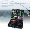 20Kinds 128pcs Fishing Accessories Hooks Viveles Seive Fishing Prinder Soppers Connectors Sequint