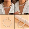 Chokers Cross Pearl Bead Chain Short Choker Halsband för kvinnor Fashion Layered Pärled på halsen 2022 Juveler Collarchok Bdesybag Dhnh7