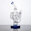 En stock Matrix Perc Recycler Narguilés Bras de poulpe uniques avec 14mm Style de joint Bong en verre Bongs Plates-formes pétrolières Conduites d'eau Dab Rig Vert Bleu Ambre Couleurs avec bol