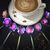 Creativitive Coffee Stoops 8 PCS/Set Vintage Stainless Steel Spoon Flower على شكل شاي ملعقة ملعقة الآيس كريم الحلوى LK001188