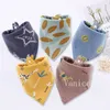Baby cotton saliva towel Party Favor Soft multi flower type newborn Bib Retro color snap triangle towels Infants eating meal Bibs T9I002030
