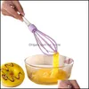 Other Bakeware Kitchen Dining Bar Home Garden 10 Inch Manual Sile Egg Beater Kitchen Tools Handheld Mixer Tr Dh9Rh