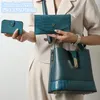 Оптовые кожаные сумки на ремне большой емкости из трех частей в стиле ретро, элегантная женская сумка с каменным узором, Джокер, синяя мода, кошелек для монет для мобильного телефона 8099 #
