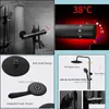 Ensemble de douche thermostatique noir de luxe robinet et mitigeur de baignoire froide livraison directe 2021 ensembles de salle de bain robinets douches Accs maison jardin E1Sb