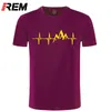 REM Mountain Heartbeat T-shirt Fashion Funny Birthday 100% Bomull Kort ärmar T Skjortor Kausal O-Neck Tops Tees Hip Hop 220513