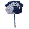 Flores decorativas grinaldas 1 peça de casamento noivo boutonniere rosa de seda com strass mank corsage flor baile bail