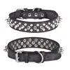 2" Width Spiked Studded Dog Collars for Medium Large Dogs Pitbull German Shepherd PU Leather Pet Collars Cool & Fashion B0614G08