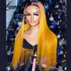 Lace Wigs Ombre Blonde Menselijk Haar Voor Vrouwen Rechte Roze Braziliaanse Remy 613 Frontale Pruik Geel Pre Geplukt
