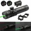 Puntatore laser verde rosso Puntatore laser mirino laser 532nm Mirino con attacco Picatinny da 20 mm Adattatore per montaggio ad anello da 1 '' Pressostato remoto