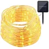 Strings LED Solar Rope Lights 100 8 Modes Copper Wire Fairy Outdoor Waterproof Powered Garden Fence PVC Tube String LampLED