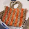 Летняя соломенная пляжная сумка тотация Раффиас Сумки дизайнерская сумка для торговых точек для женщин для женщин сумки травяная грудь леди ручная сумка сумочки