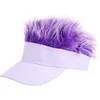 ファッションノベルティカツラかつらおかしい髪野球帽偽毛サンバイザー帽子少年少女子供クールギフト 220816