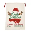 Christmas Large Capacity Drawstring Bag Santa Decorative Gift Storage Carry Sack Home Christmas Decorations 2022