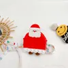 christmas Children change purse 2022 cartoon cute bubble silicone zero wallet for kids fashion boys girl Santa Claus decompression cross-body bags F1446
