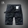 LBL Summer Mens Camo Cargo Shorts Bomull Militär kamouflage manliga joggar shorts män märke kläder pantalon corto short homme 210322