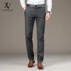 Мужские деловые повседневные длинные брюки костюма весенняя осень мода мужская эластичная прямая формальные брюки плюс большой размер 29 40 220719