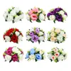 Boule de fleurs de roses artificielles, 15 têtes, Arrangement, Bouquet, décoration de route, pièce maîtresse