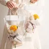 Christmas Decorations 10Pcs Gifts Bag With Handle DIY Craft Transparent Clear Rose Tote For Valentine's DayChristmas