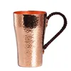 Mugs Handcrafted Pure Copper Beer Milk Mug Weave Handle Thickened Water Moscow Mule 400 Ml Cup Dessert Cafe Drinkware Couple GiftsMugs