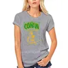 T-shirt da uomo Conan The Barbarian Distressed Green Striped Logo T-shirt per adulti con licenza T-shirt all'ingrosso T-shirt personalizzata con stampa ambientale