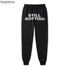 Vrouwen Men Mode Kwaliteit Fleece broek nog steeds zachte joggingbroek Hip Hop Streetwear Heatpants Heren