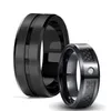 Anéis de casamento Fibra de carbono preto de 8 mm para homens e mulheres zircão tungstênio aço inoxidável Anniversary Jewelry Giftwedding