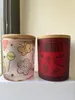 7oz/11oz/15oz Sublimation Frosted Glass Candle Holder with Bamboo lid Blank Water Bottle DIY Heat Transfer Candle jar