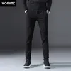 Vomint Mens Pants Solid Color Pants Casual Business Fit Body Stretch Trousers Men's Pant Cotton Trousers 201128