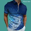 Män kläder överdimensionerade toppar Sommaren andningsbara herrpolo -skjortor med kort ärm Mesh Polyester Fiber Lapel dragkedja 220504