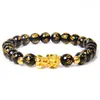 Bracelets de charme pulseira de pedra natural lunstone obsidian fengshui liga de budismo para homens homens riqueza unissex pulserbandcarm inte22
