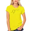 メンズTシャツの喜び、神経伝達物質ドーパミン分子メンズTシャツトップAI28