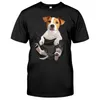 Camisetas masculinas Camiseta de algodão Moda Pocket Jack Russell Terrier Tshirts Homens Homens Mulheres Caminho Casual Hip Hop Tops Funny Teesmen's