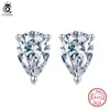 Orsa Jewels Moissanite Stud أقراط Women 0.5ct *2 de Color VVS Brilliant Moissanite Diamond 925 Sterling Silver Fine Jewelry for Bride Wedding Party Gift SME17