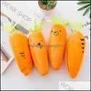 Pencil Bags Cases Office School Supplies Business Industrial Creative Carrot Pen Bag Stationery Novelty Kawaii Plush Case For Student Gift