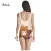 Anime Girl Color Spice and Wolf 3D Print Onepiece Swimwear Women Swimming Bathing Suit Sleeveless Sexy Beach Swimsuit 220617